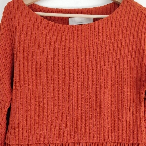 Thakoon Addition Combo Sweater Dress Terra Cotta L - Picture 7 of 11